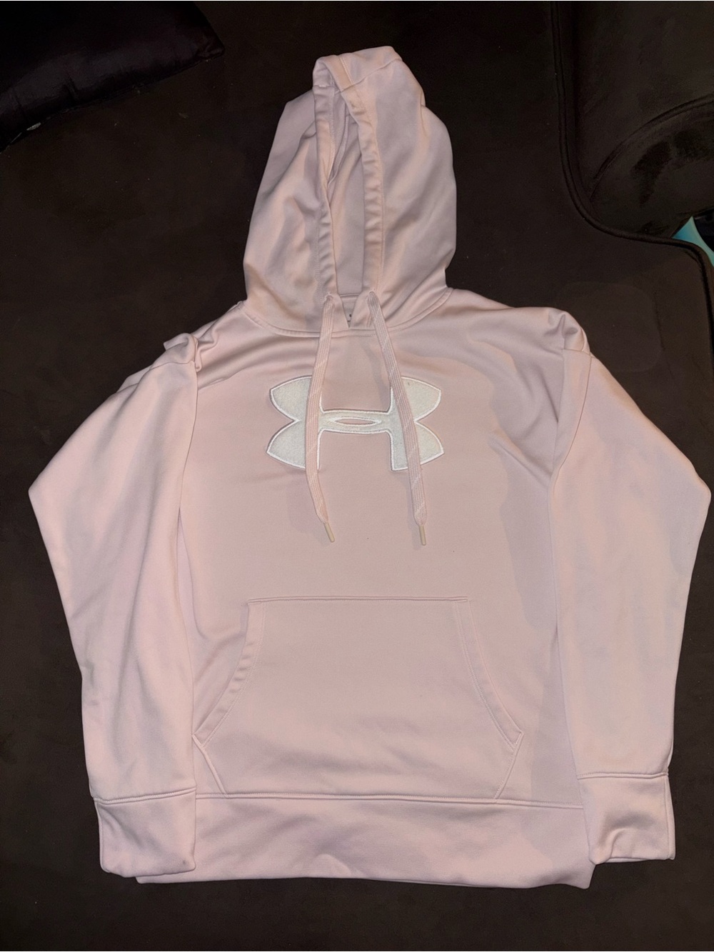Under Armour Rival Fleece Hoodie Womens Small Pink Pullover Sweatshirt Athletic